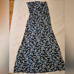 Venus Printed Strapless Floral Maxi Dress Size XL
